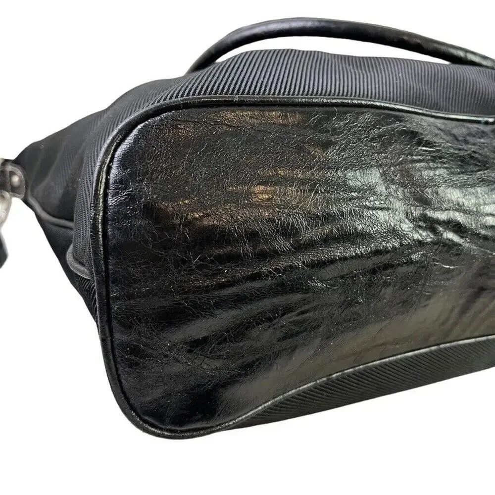 Etienne Aigner Womens Black Large Shoulder Bag Laptop Work Career Purse Handbag